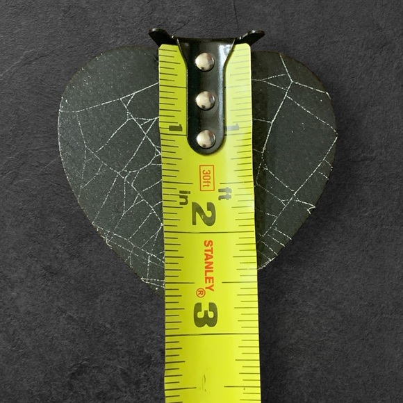 Real Preserved Spider Web on Black Wood Heart - Picture 4 of 4